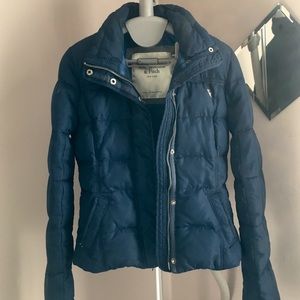 Abercrombie and Fitch Navy Down Parka